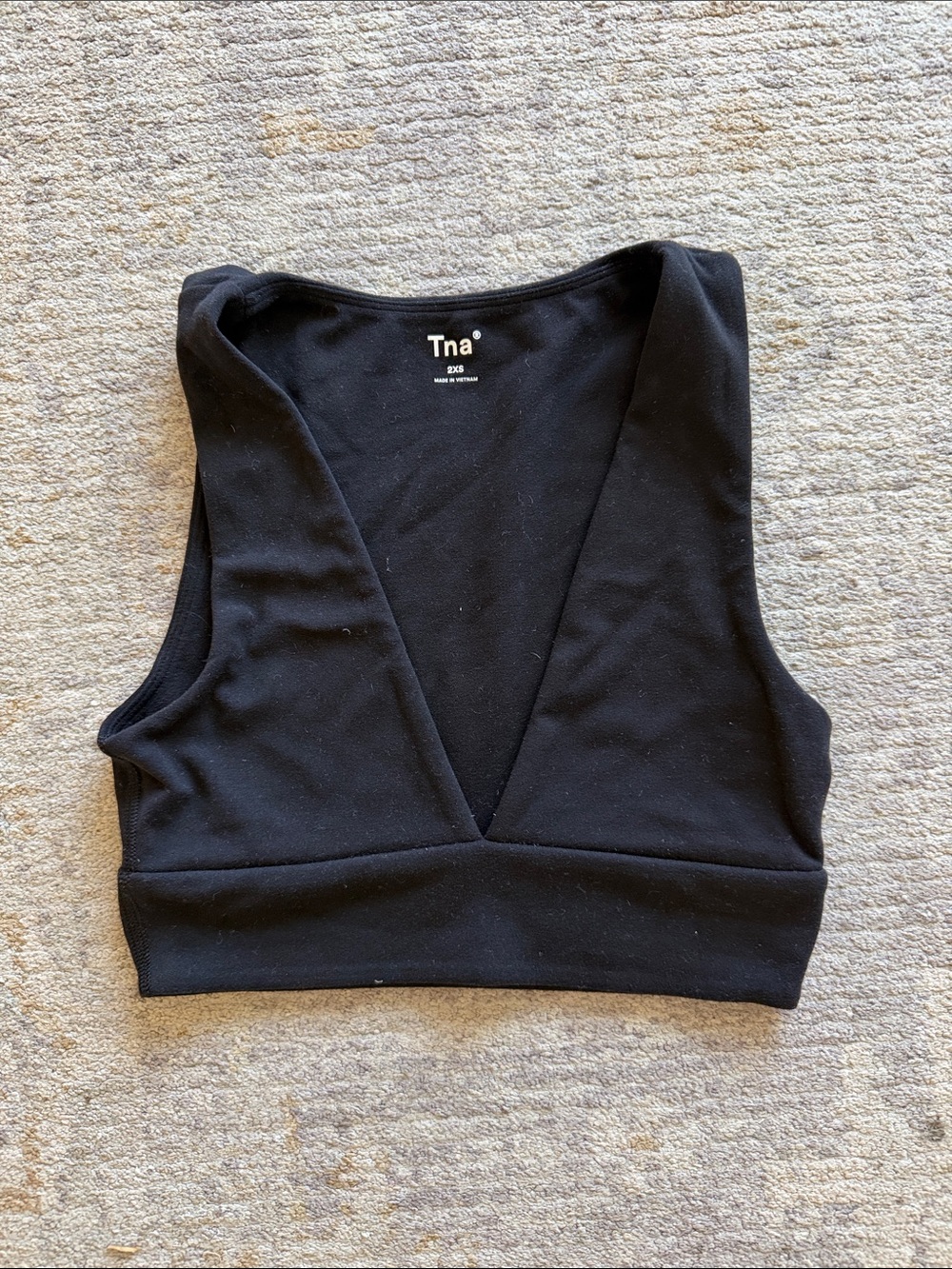 TNA Black Deep V Sports Bra